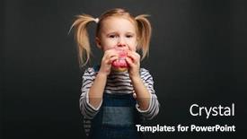  Presentation with black children - Beautiful presentation design featuring happy-cute-girl-is-having backdrop and a black colored foreground