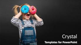  Presentation with black child - Colorful presentation design enhanced with happy-cute-girl-is-having backdrop and a black colored foreground