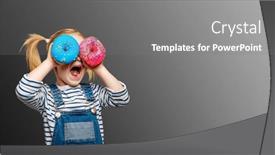  Presentation with black child - Slide deck enhanced with happy-cute-girl-is-having background and a gray colored foreground
