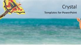  Presentation with kite - PPT layouts consisting of happy dad and son flying background and a light blue colored foreground