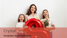  Presentation with togetherness - Slides consisting of happy-day-children-daughters background and a red colored foreground