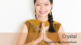  Presentation with indian traditional - Colorful PPT theme enhanced with happy deepavali - portrait of young mixed race backdrop and a gold colored foreground