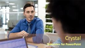  Presentation with global laptop - Slides with happy-diverse-business-people-using background and a violet colored foreground