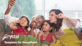  Presentation with children parents - Cool new presentation with happy diwali - asian indian family selfie backdrop and a violet colored foreground