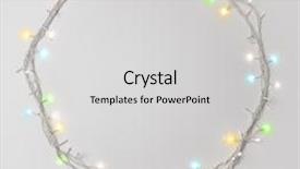  Presentation with christmas lights - Cool new slide set with happy diwali - series of tiny christmas lights backdrop and a light gray colored foreground