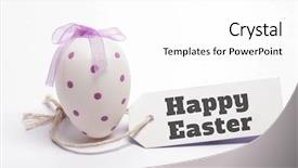  Presentation with white easter lily flowers - Presentation design consisting of happy easter against white easter background and a white colored foreground