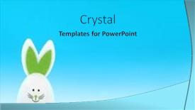  Presentation with easter season - Slides with happy-easter-fun-green-bunny background and a cyan colored foreground