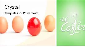  Presentation with teal no graphic - Beautiful presentation theme featuring odd - happy easter graphic against green backdrop and a  colored foreground
