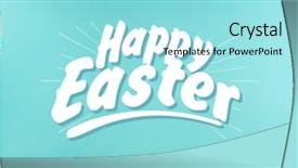  Presentation with greetings - PPT layouts featuring happy easter greetings panorama header background and a arctic colored foreground