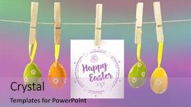  Presentation with colored - Presentation design consisting of happy easter logo against colored background and a lemonade colored foreground