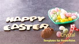  Presentation with chocolate - Cool new PPT layouts with happy-easter-text-with-chocolate backdrop and a tawny brown colored foreground