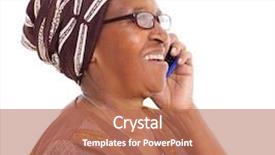  Presentation with elderly woman in nursing - Amazing slide deck having happy elderly african woman talking backdrop and a coral colored foreground