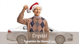  Presentation with silver christmas - Amazing presentation theme having happy-elderly-man-wearing backdrop and a coral colored foreground