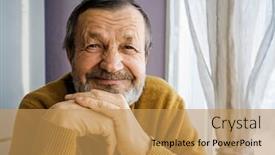 Presentation with elderly home - Amazing theme having happy-elderly-man backdrop and a yellow colored foreground