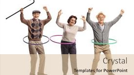  Presentation with spinning - Slide deck enhanced with happy-elderly-people-spinning-hula background and a lemonade colored foreground