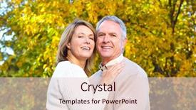  Presentation with seniors - PPT theme enhanced with happy elderly seniors couple background and a  colored foreground