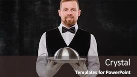  Presentation with classy - Slide deck consisting of happy-elegant-waiter-of-classy background and a wine colored foreground