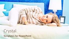  Presentation with rest - Theme with happy-elegant-woman-having background and a cream colored foreground