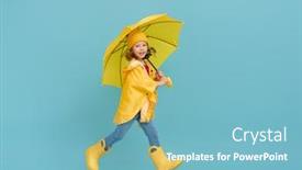  Presentation with teal - Presentation featuring happy-emotional-child-laughing background and a light blue colored foreground