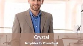  Presentation with entrepreneur - Slide set with happy-entrepreneur-at-contemporary-office background and a coral colored foreground