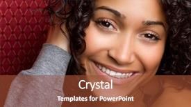  Presentation with arabic woman beautiful muslim face - Cool new presentation theme with happy face - beautiful smiling woman backdrop and a tawny brown colored foreground