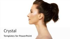  Presentation with spa - Colorful PPT layouts enhanced with happy face - beautiful thoughtful spa woman backdrop and a white colored foreground