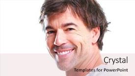  Presentation with ancient egyptian man - Audience pleasing presentation consisting of happy face - handsome smiling man isolated backdrop and a lemonade colored foreground