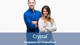  Presentation with young happy couple - Amazing theme having happy face smiling with cross backdrop and a  colored foreground