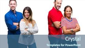  Presentation with young happy couple - PPT layouts consisting of happy face smiling with cross background and a ocean colored foreground