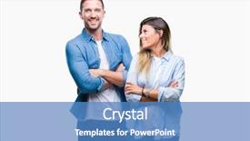  Presentation with young happy couple - Theme enhanced with happy face smiling with cross background and a teal colored foreground