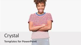  Presentation with african american christianity - PPT theme enhanced with happy face smiling with cross background and a white colored foreground