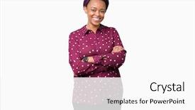  Presentation with african american presenter - Cool new presentation with happy face smiling with cross backdrop and a  colored foreground