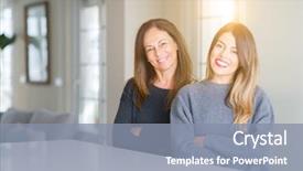  Presentation with together puzzle pieces beautiful - Slide deck having happy face smiling with cross background and a mint green colored foreground