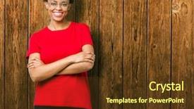  Presentation with african american protest - Audience pleasing PPT theme consisting of happy face smiling with cross backdrop and a tawny brown colored foreground