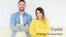  Presentation with cross love - Cool new theme with happy face smiling with cross backdrop and a yellow colored foreground