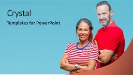  Presentation with love - Slide deck having happy face smiling with cross background and a  colored foreground