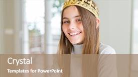  Presentation with beautiful golf courses - Presentation consisting of happy face smiling with cross background and a coral colored foreground