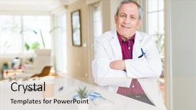  Presentation with medical cross - Presentation theme featuring happy face smiling with cross background and a lemonade colored foreground