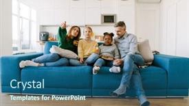  Presentation with father - Slides enhanced with happy-familly-mother-father background and a ocean colored foreground