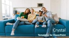  Presentation with father - PPT layouts having happy-familly-mother-father background and a ocean colored foreground