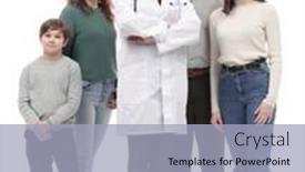  Presentation with doctor family - Audience pleasing presentation consisting of happy-family-and-their-family backdrop and a light blue colored foreground