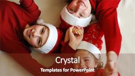 Presentation with celebrate - Beautiful slides featuring happy family celebrate christmas backdrop and a  colored foreground
