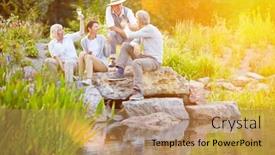  Presentation with happy birthday - Beautiful PPT layouts featuring happy-family-celebrates-birthday-together backdrop and a coral colored foreground