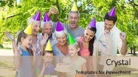  Presentation with happy 18th birthday - PPT layouts having happy family celebrating a birthday background and a  colored foreground