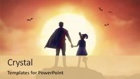  Presentation with happy halloween card - PPT layouts enhanced with happy family celebrating for halloween background and a lemonade colored foreground