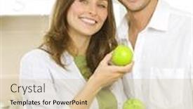  Presentation with family healthy eating - Amazing slide deck having happy family eating apples healthy eating concept diet backdrop and a soft green colored foreground