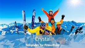  Presentation with family dreams of vacation - Audience pleasing PPT layouts consisting of happy-family-enjoying-winter-vacations backdrop and a teal colored foreground