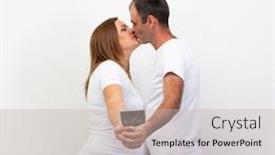  Presentation with baby ultrasound - Audience pleasing presentation consisting of happy-family-expecting-baby backdrop and a soft green colored foreground