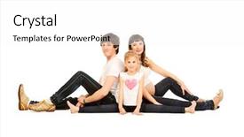  Presentation with happy baby - Presentation theme having happy family expecting one more background and a white colored foreground