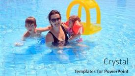  Presentation with children parents - Theme enhanced with happy-family-family-vacation background and a arctic colored foreground